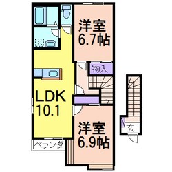 リバレイン（ペット可）　の物件間取画像